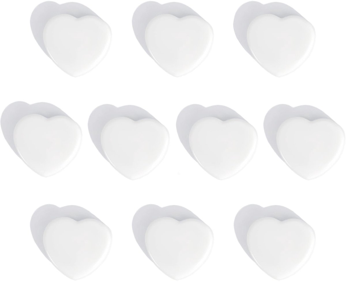 NTHProducts - Fridge Magnets - Kleurrijke Magneten - Decoratief en Leuk - Hartvormig - Sterke Magneten - Geschikt voor Kinderen en Volwassenen - 10 Stuks