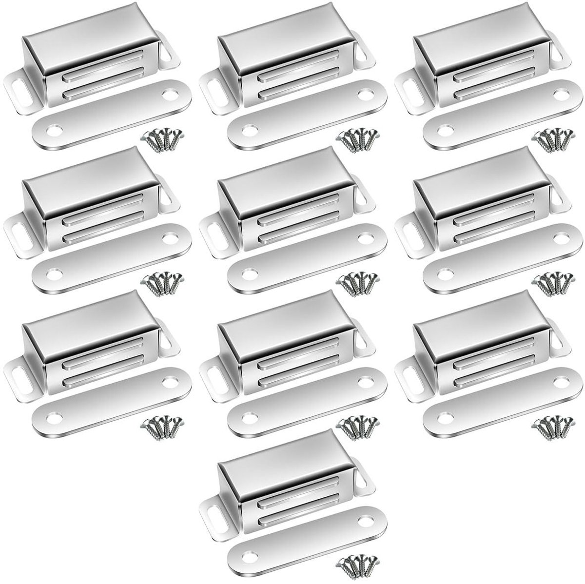 MTTProducts - Magnetische Deursluiters - Sterke 8 kg Magneten - Veilig voor Kinderen en Huisdieren - Deur Magneet - Meubels en Balkondeuren - 10 Stuks