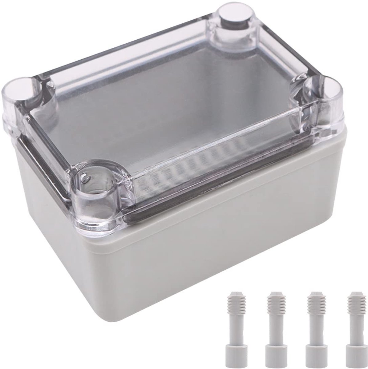 NTHProducts - Waterdichte Elektronische Doos - IP67 - Robuuste ABS Kunststof - Transparant - Doe-het-zelf Behuizing - Geschikt voor Elektronica - 65*9