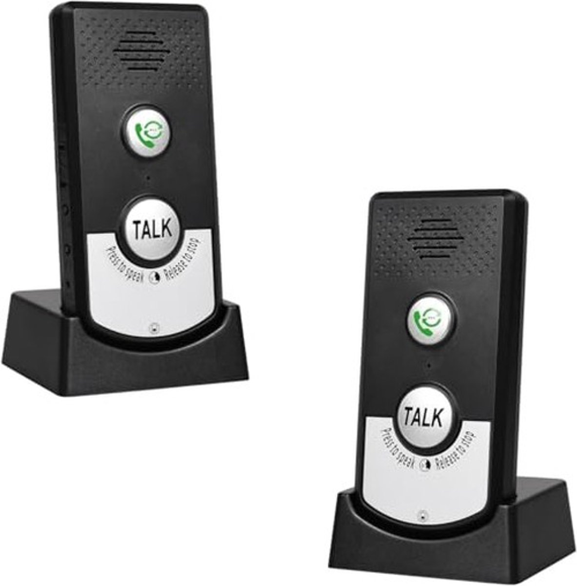 MTTProducts - 2 Way Voice Intercom - Draadloze Intercom - Eenvoudige Installatie - Waterdicht - Voor Thuis en Kantoor - Zwart