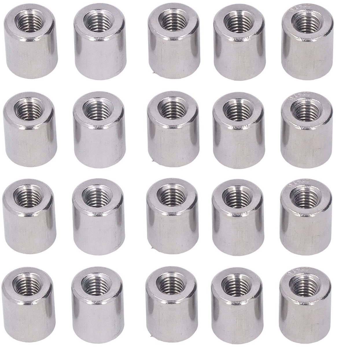 MTTProducts - Coupling Nut - M6 x 1.0 - Ronde Koppelmoer - 14mm Lengte - Vervangingsonderdeel - Voor Bevestigingen