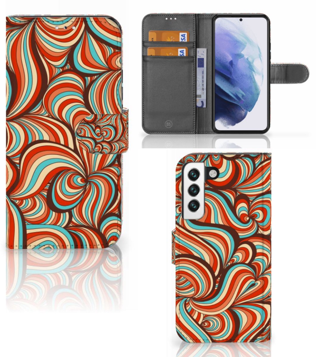 Book Case voor Samsung Galaxy S22 Hoesje Retro