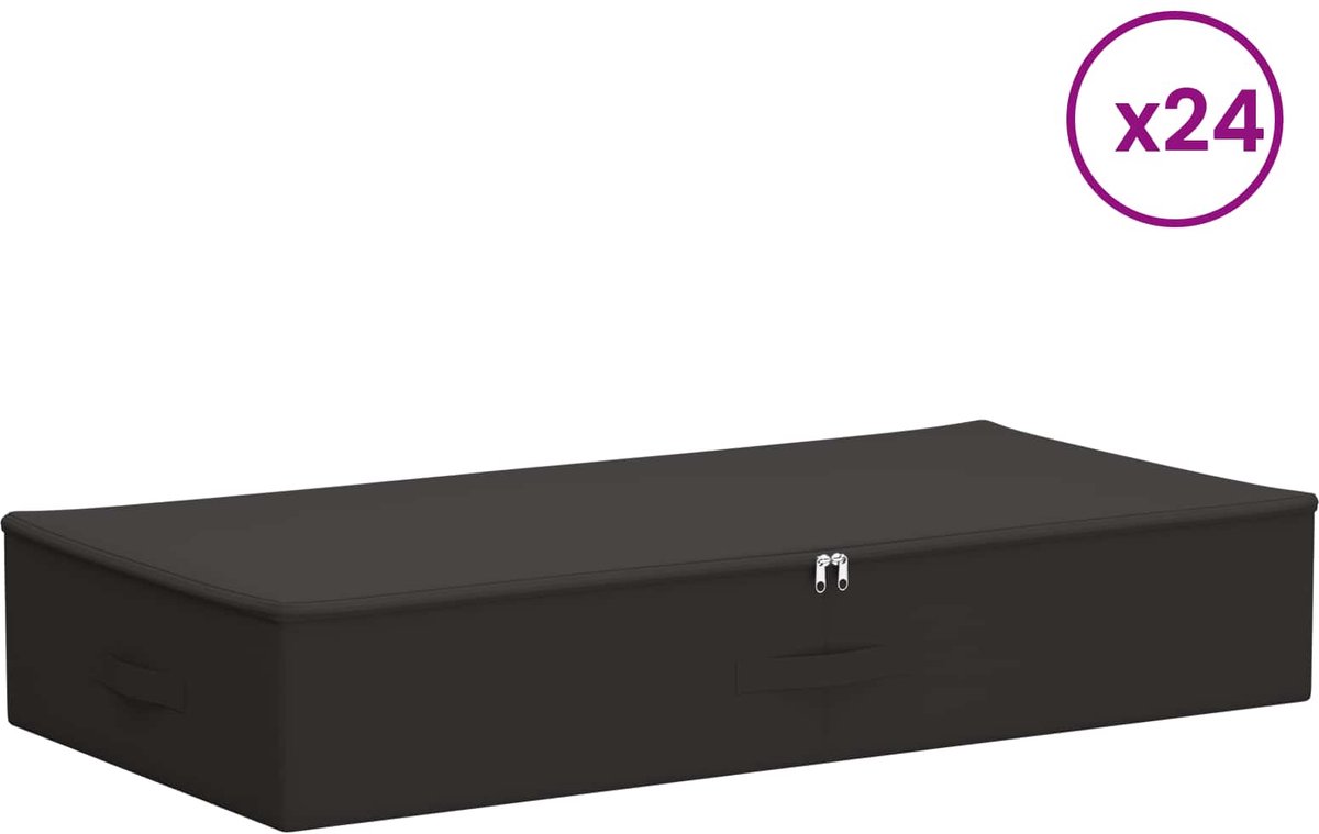 vidaXL - Opbergbox - 24 - pcs - Antracietkleurig - 100 - x - 50 - x - 18 - cm