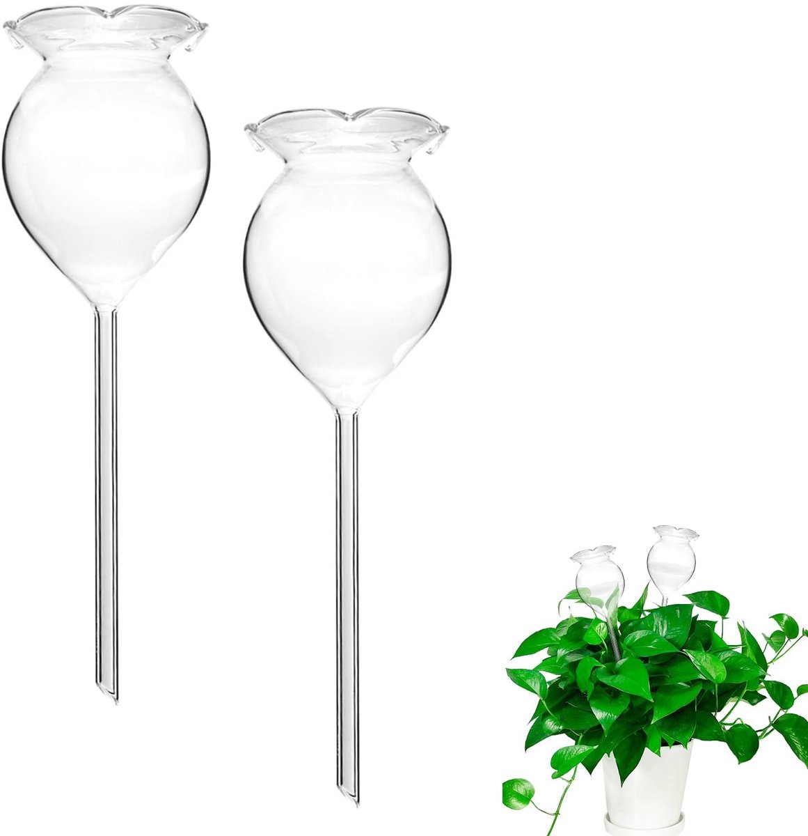 NTHProducts - Plant Self Watering - Waterbulbs - Automatisch watergeven - 2 stuks - Voor binnenplanten - Handig en gebruiksvriendelijk