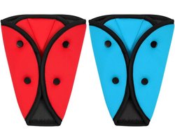 2pcs autogordelbeschermers, universele autogordelverstelling voor kinderen, multifunctionele gordelbeschermers, autoaccessoires voor volwassenen en kinderen (rood, blauw)
