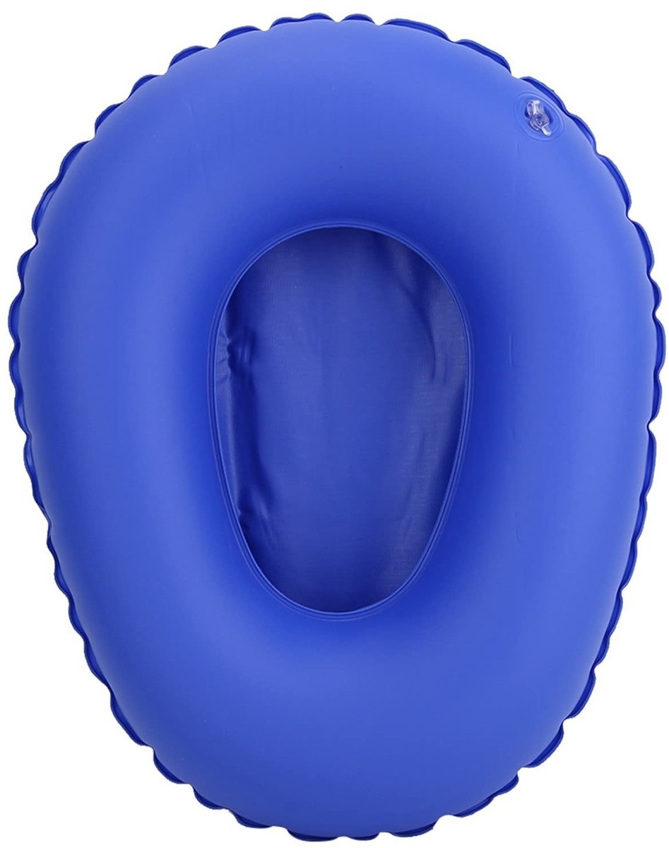 Allecto - Opblaasbaar toilet urinoir - Anti-decubitus - Blauw - Voor bedlegerige ouderen - Ergonomisch ontwerp - Ideaal voor ziekenhuizen
