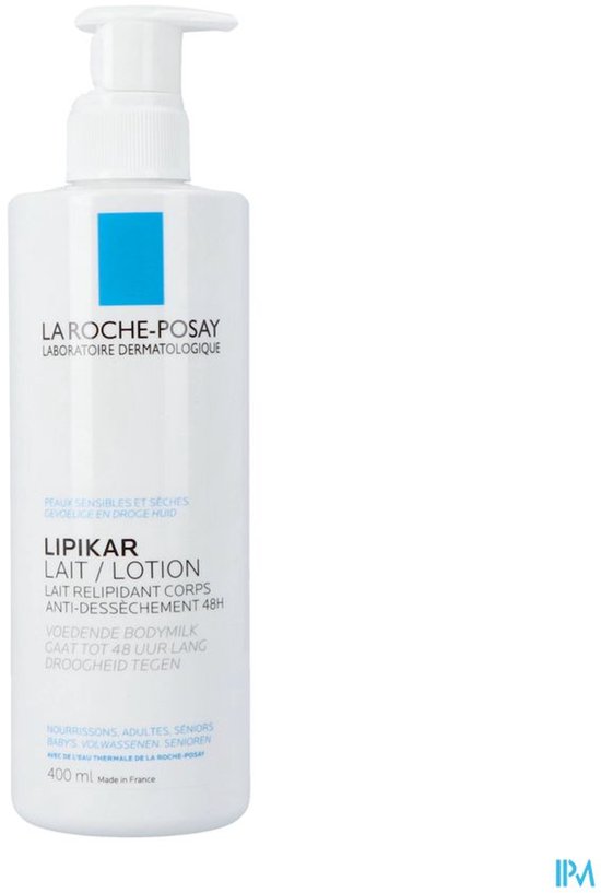 La Roche-Posay Lipikar Melk Bodylotion - voor een Droge, Trekkerige Huid - 400ml
