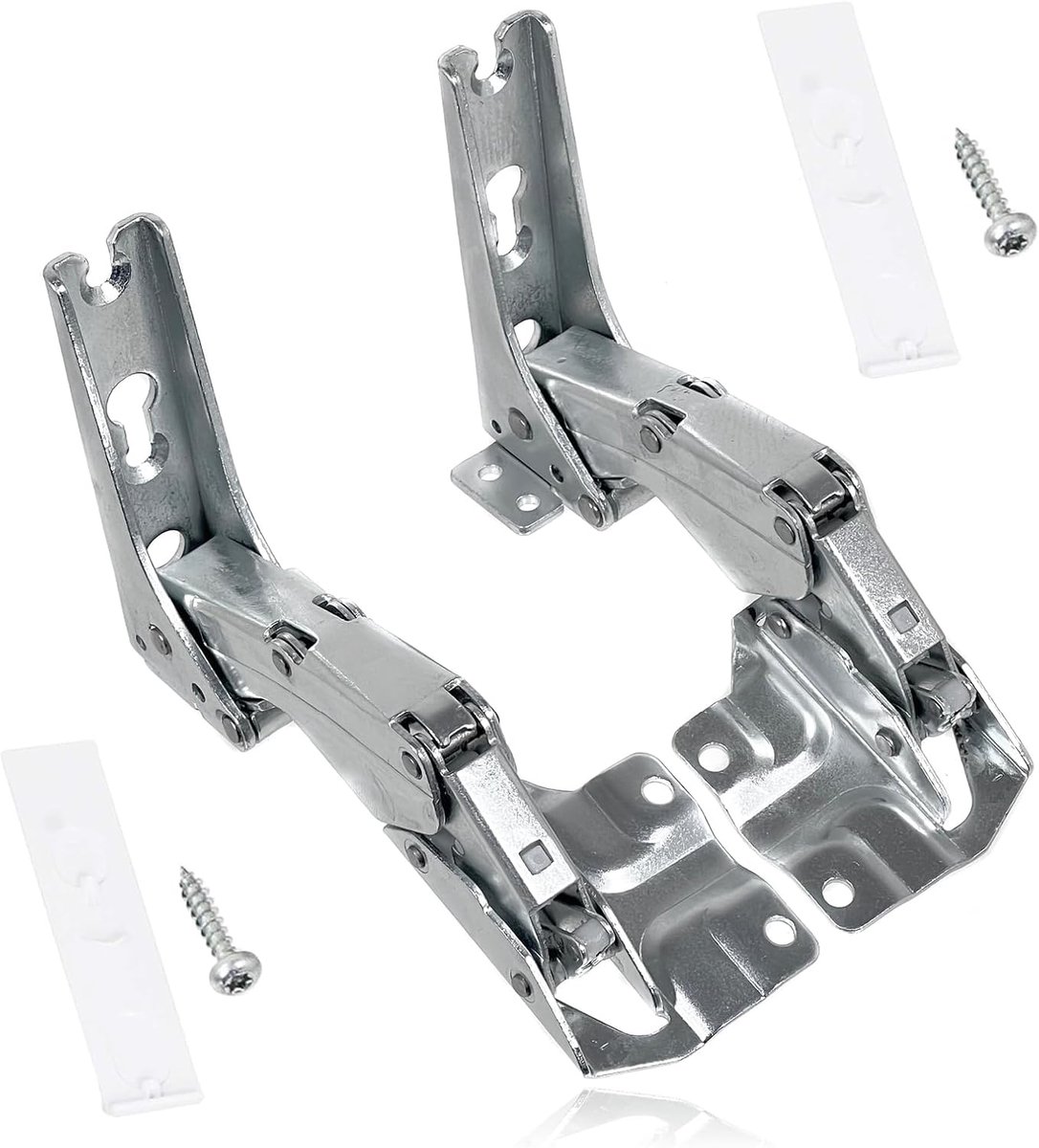 Scharnierset Koelkast - Deuronderdelen - Inbouwapparaten Repareren - Links en Rechts - 15.8 cm - Zink