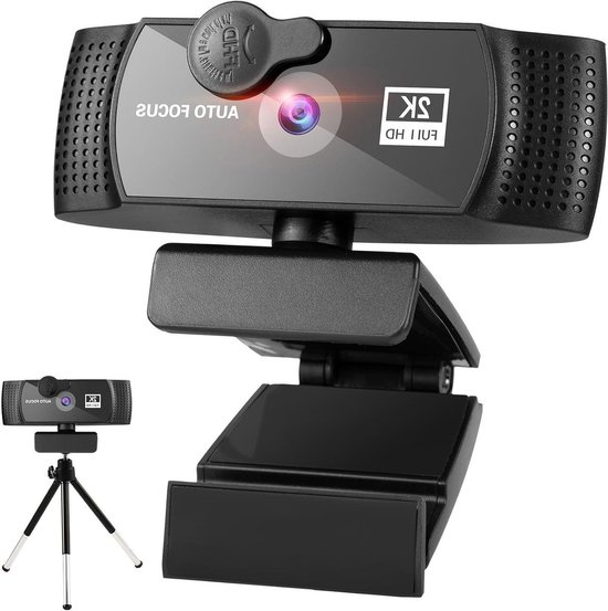 Webcam, Webcam 4K 2K 1080P Full HD Web Camera Met Microfoon USB Cam for PC computer Laptop Video Mini(2k)