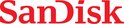 SanDisk logo in rood.