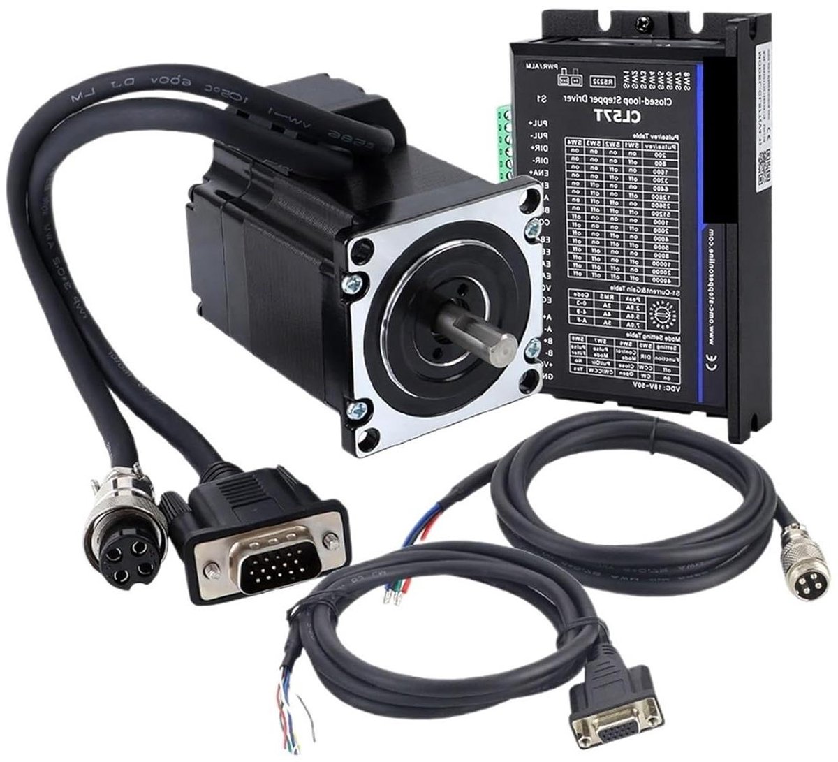 Stappenmotor - Servoset Motor - Precisie Besturing - Gesloten Ring - 12 Nm - Zilver