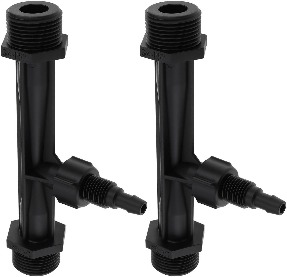 Byshayne- Venturi Injector 2x - Kunststof - 3/4 BSP - Meststof Injector - Chemische Injectie - 145 mm lang, 73 mm breed - Irrigatie-injector