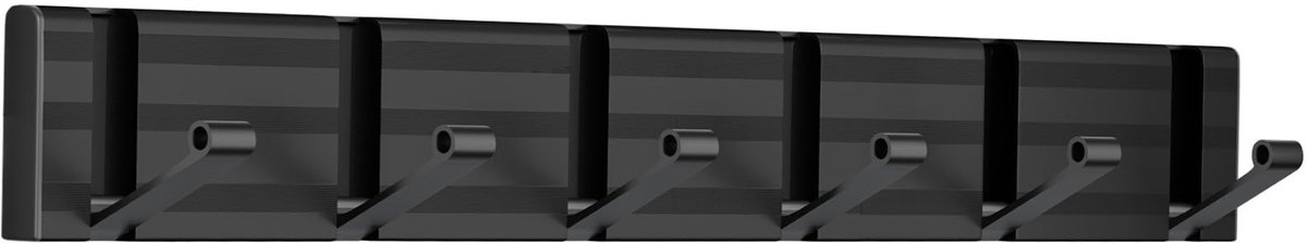 Cosensi- Jassenrek Modern - Wandjassenrek - 6 Opvouwbare Haken - Hoogwaardige Aluminium Le