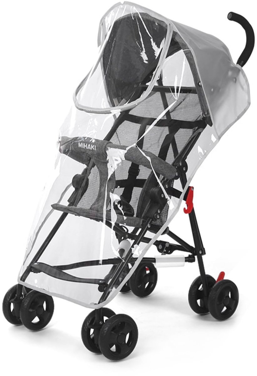 Cosensi- Regenhoes Universeel - Bescherming tegen Regen/Wind - Transparante Hoes - Veilig PVC-Materiaal - Maximale Bewegingsvrijheid - Inclusief 1x Regenhoes - Kinderwagenhoes