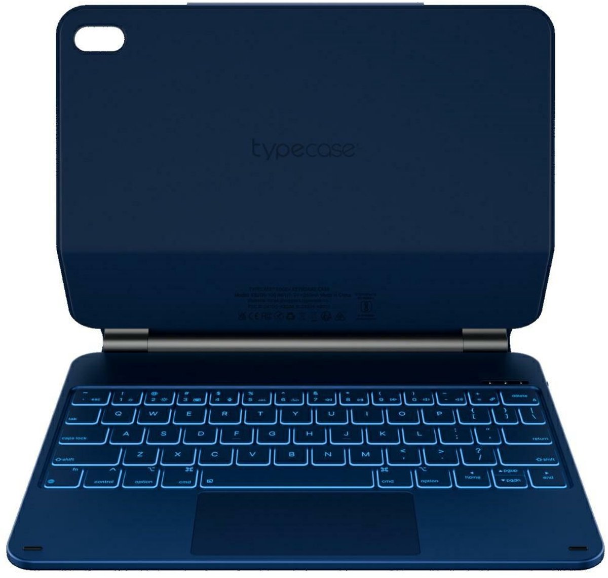 Typecase Edge Serie - Toetsenbordcover - 11 inch iPad - Touchpad - RGB Verlichting - Błękitny Pacyfik