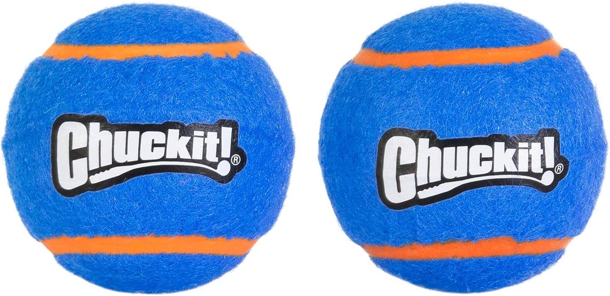 Set van 2 Piepende Tennisballen voor Hondenspeelgoed - Medium
