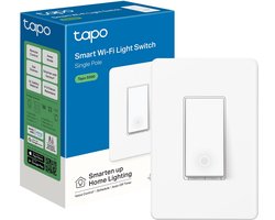 TP-Link Tapo Smart Light Switch, Single Pole, Neutral Wire Required, 2.4GHz WiFi Light Switch, Compatible with Alexa and Google Home, UL Certified, No Hub Required, White (Tapo S500)