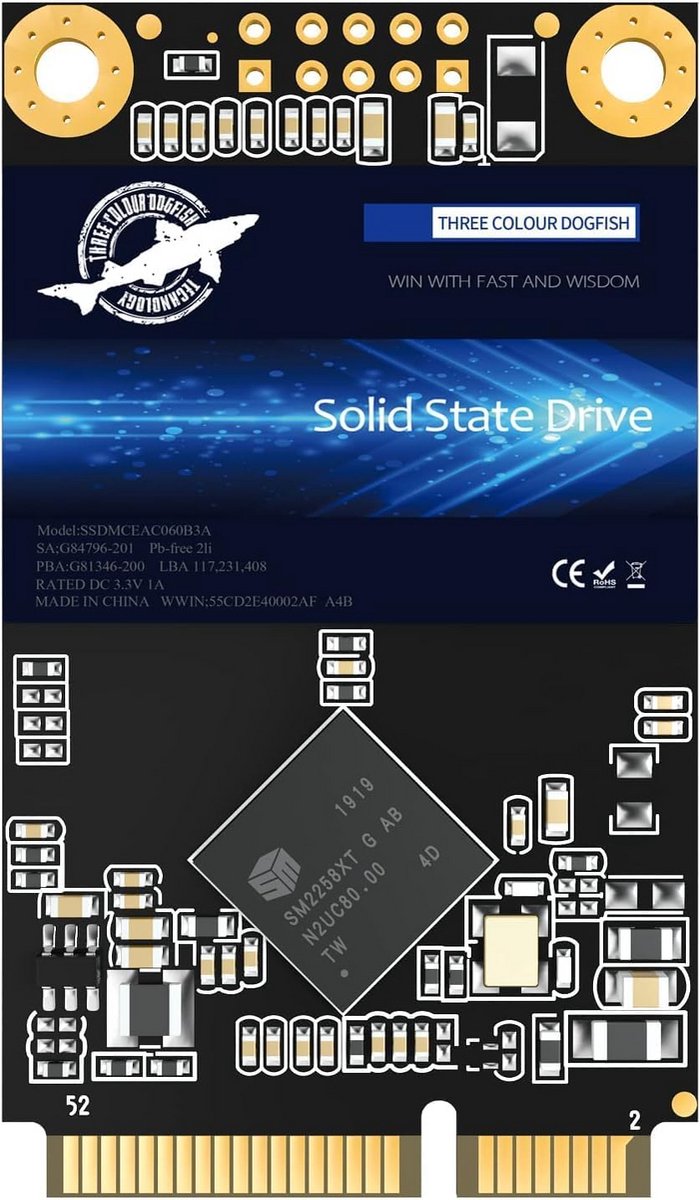 Interne Mini Sata SSD-schijf voor Laptop en PC - Diverse Capaciteiten