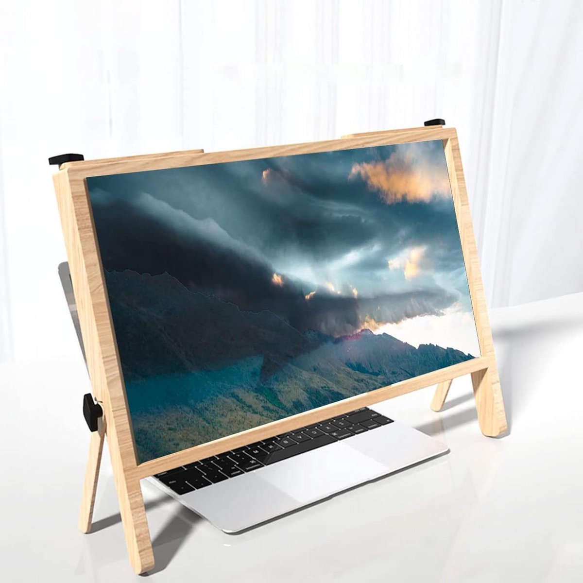 Schermvergroter Laptop - Schermvergroter 3D - Films Kijken - Anti Blauw Licht - 21 inch - Houtkleur