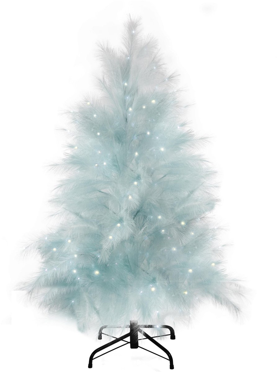Dekoratief | Decoratieboom 'Royal Feathers - Soft Ice', 211 LED, 150cm | A265560