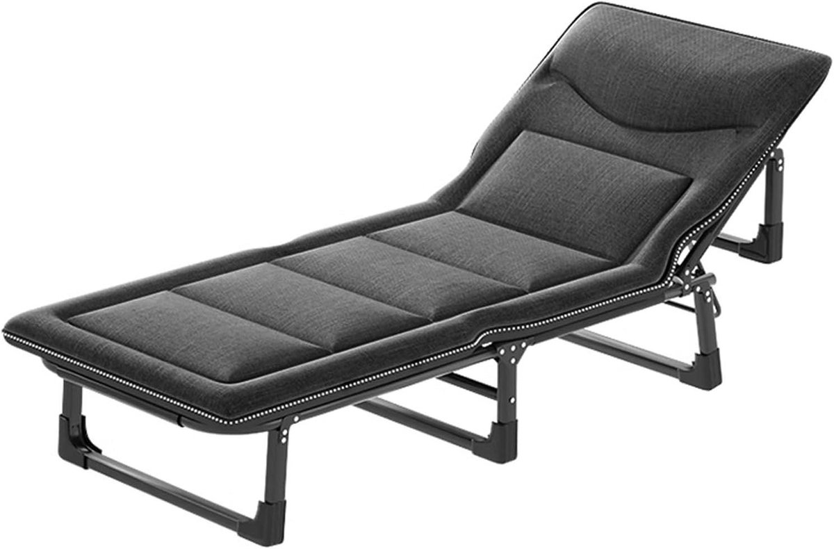 Opklapbed met Matras - Logeerbed Stoel - Ontspannen Slapen - Verstelbare Rugleuning - 190 x 68 cm - F