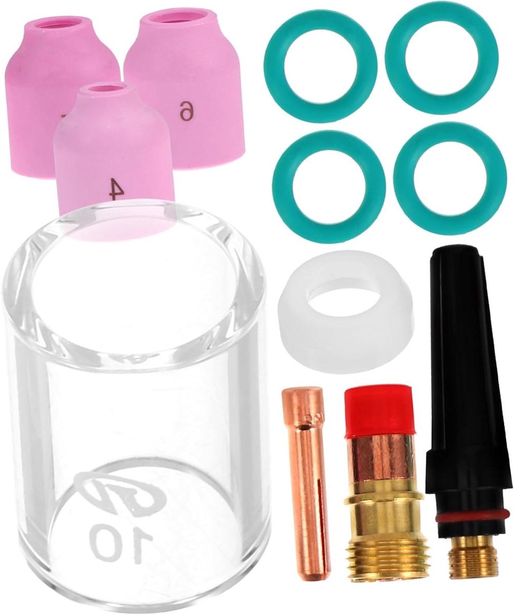 Lasaccessoires Set - TIG Accessoires - Metaal Bewerken - Roestvrij Staal - 2.5 x 2 x 2 cm - Zilver