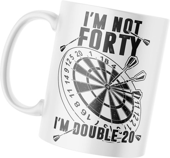Grappige Dart Mok 40e Verjaardagscadeau voor Dartspeler — afbeelding 4