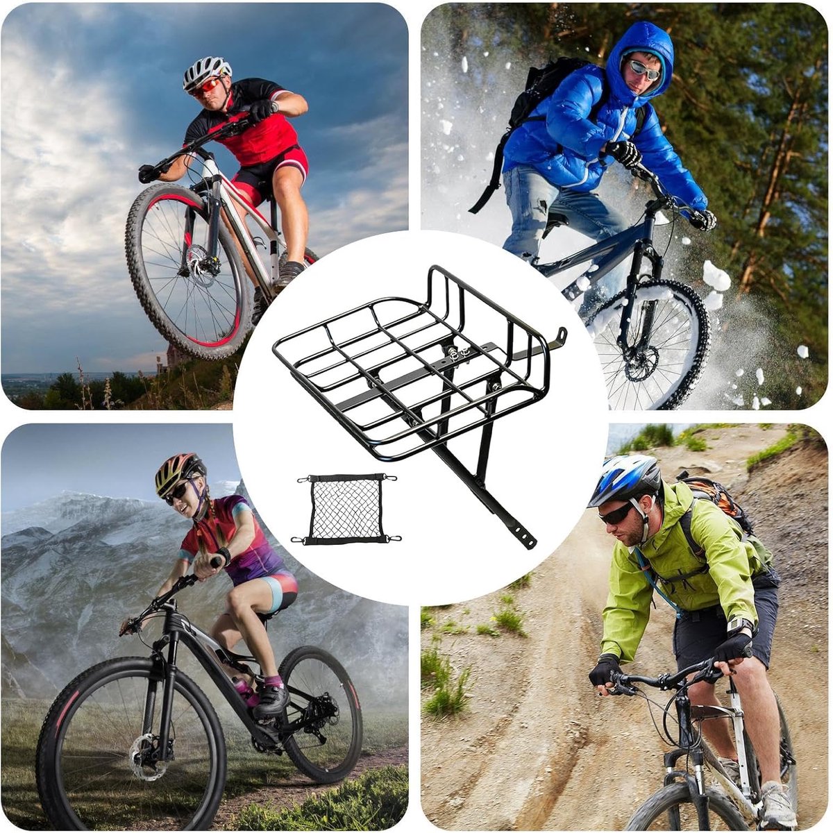 Fietsmand - Fietsaccessoire - Boodschappen Vervoeren - Snel Ontgrendelingssysteem - 325 x 235 cm - Zwart