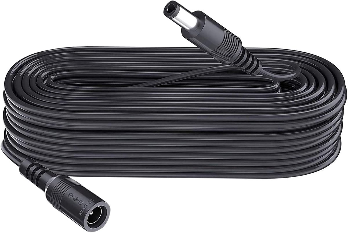 8 Meter DC Stroomverlengkabel 5.5mm x 2.1mm voor Camera, Router, LED Strip