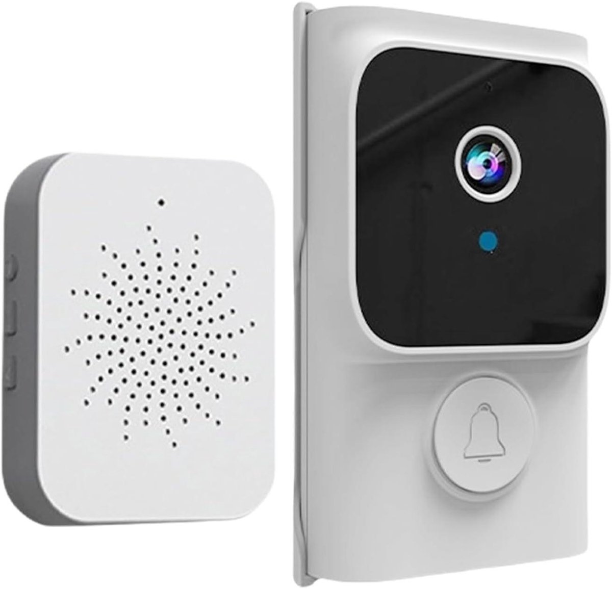 Slimme Deurbel Camera - Video Deurbel Unit - Beveiliging Thuis - Tweeweg Audiovisuele Communicatie - 10x6x3 cm - Zwart