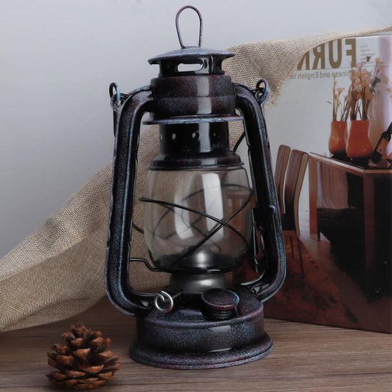 Petroleum Lamp 24 cm - Veelzijdige Olielamp voor Kamperen, Buitenactiviteiten en Sfeerverlichting — afbeelding 4