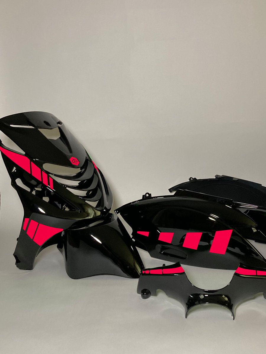 Piaggio Zip Stickerset - Striped - Fluor Roze