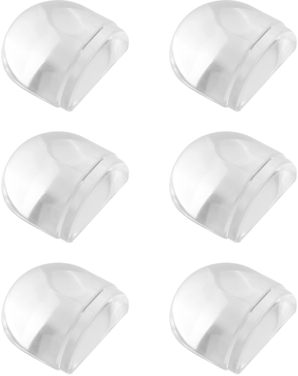 MTTproducts- Deurstopper Zelfklevend - Set van 6 - Transparant - Deurbuffer voor Harde Vloeren - Flexibel PVC - Antibacterieel Design