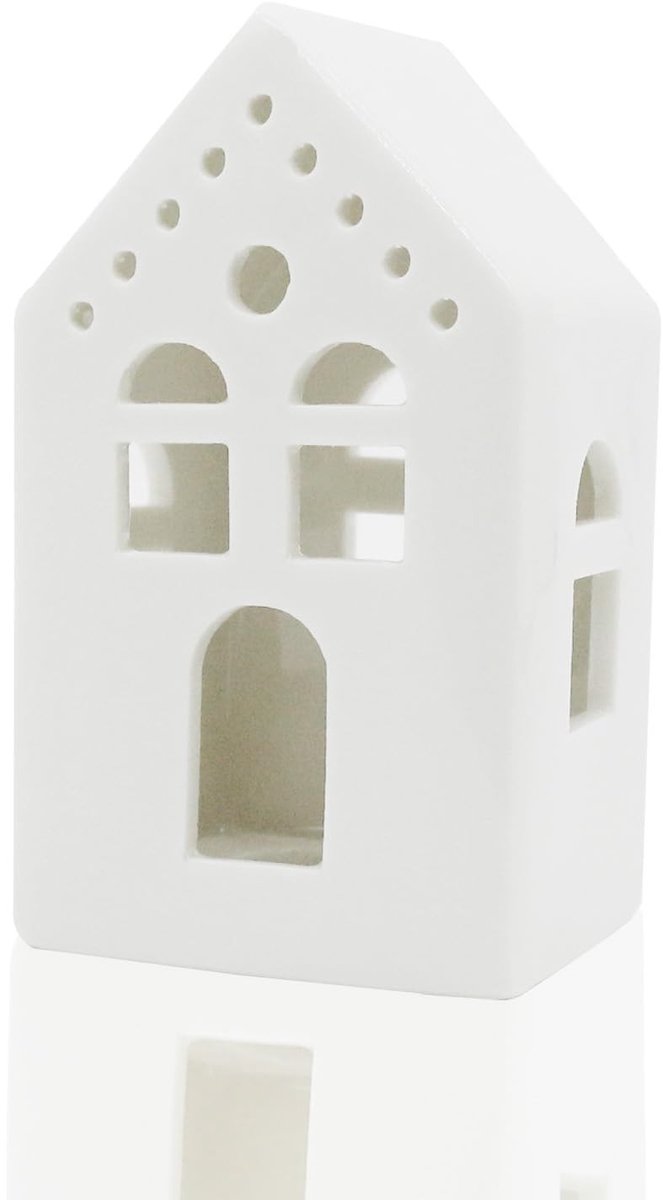 MTTproducts- Lantaarn elegante keramische decoratie - Tafel decoratie - Huisdecoratie - Afmetingen 12x7x6 cm - Gewicht 270 g - Perfect voor kaarsen - Kaarsenhouder