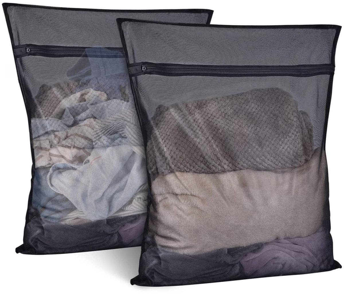 MTTproducts- Waszak Groot 60 x 80 cm - Waszakken voor Wasgoed - Waszak met Rits - Waszak Schoenen - Waszak voor Beha - Duurzaam Polyester - Wasnet