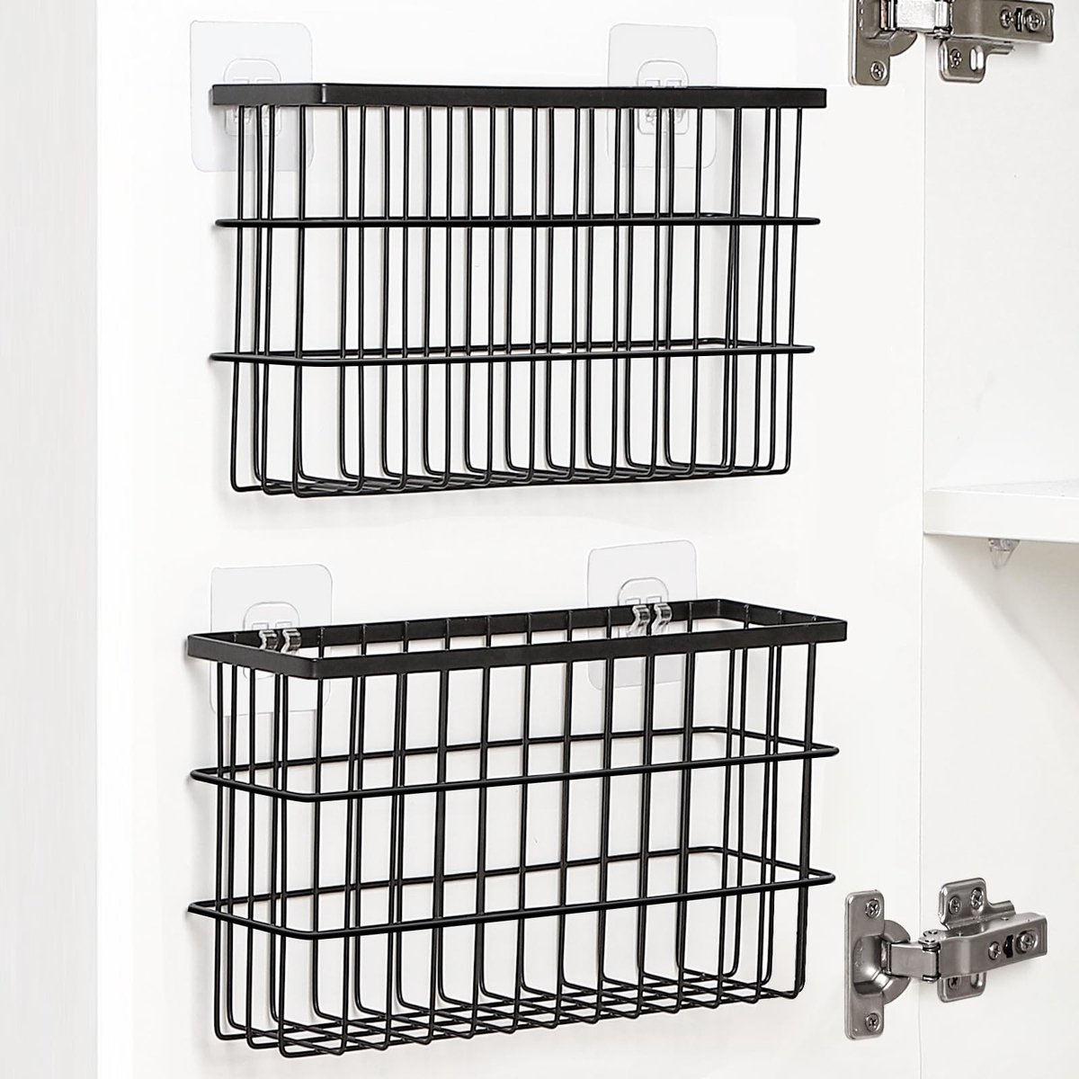MTTproducts- Opbergdoos - Keukenorganizer - 2 Stuks - Muur/Deur Bevestiging - Hoogwaardige Materialen - Ruimtebesparend - Opbergmand