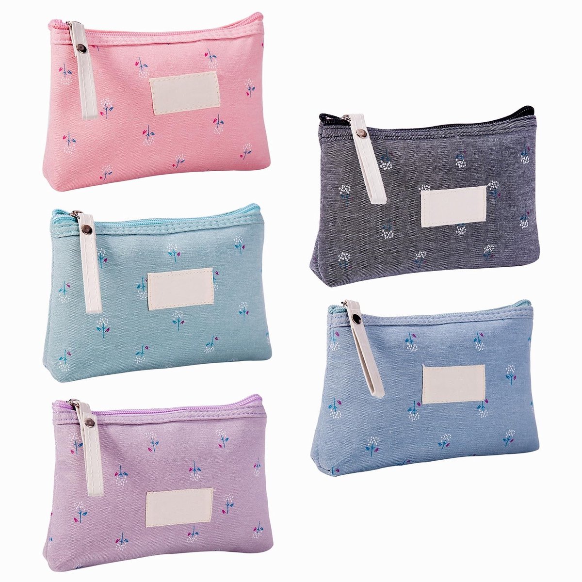 NTH products- Make-up Tas Multifunctioneel - 5 Stuks - Draagbaar - Ritssluiting - Hoogwaardig Canvas - Licht en Vuilafstotend - Toilettas