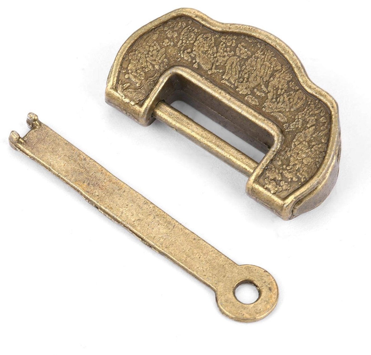 MTTproducts- Antieke Slot Antiek Retro Ontwerp - Vintage Hangslot - Zinklegering - Voor Sieradenkist - Decoratieve Sleutel - Duurzaam en Stevig