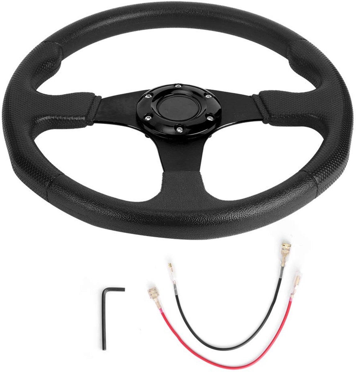 MTTproducts- Sportstuurwiel 350 Mm - Diepe Schotel - Lichtgewicht - Professioneel Ontwerp - Modieus Uiterlijk - Comfortabel Gevoel - Stuurwiel
