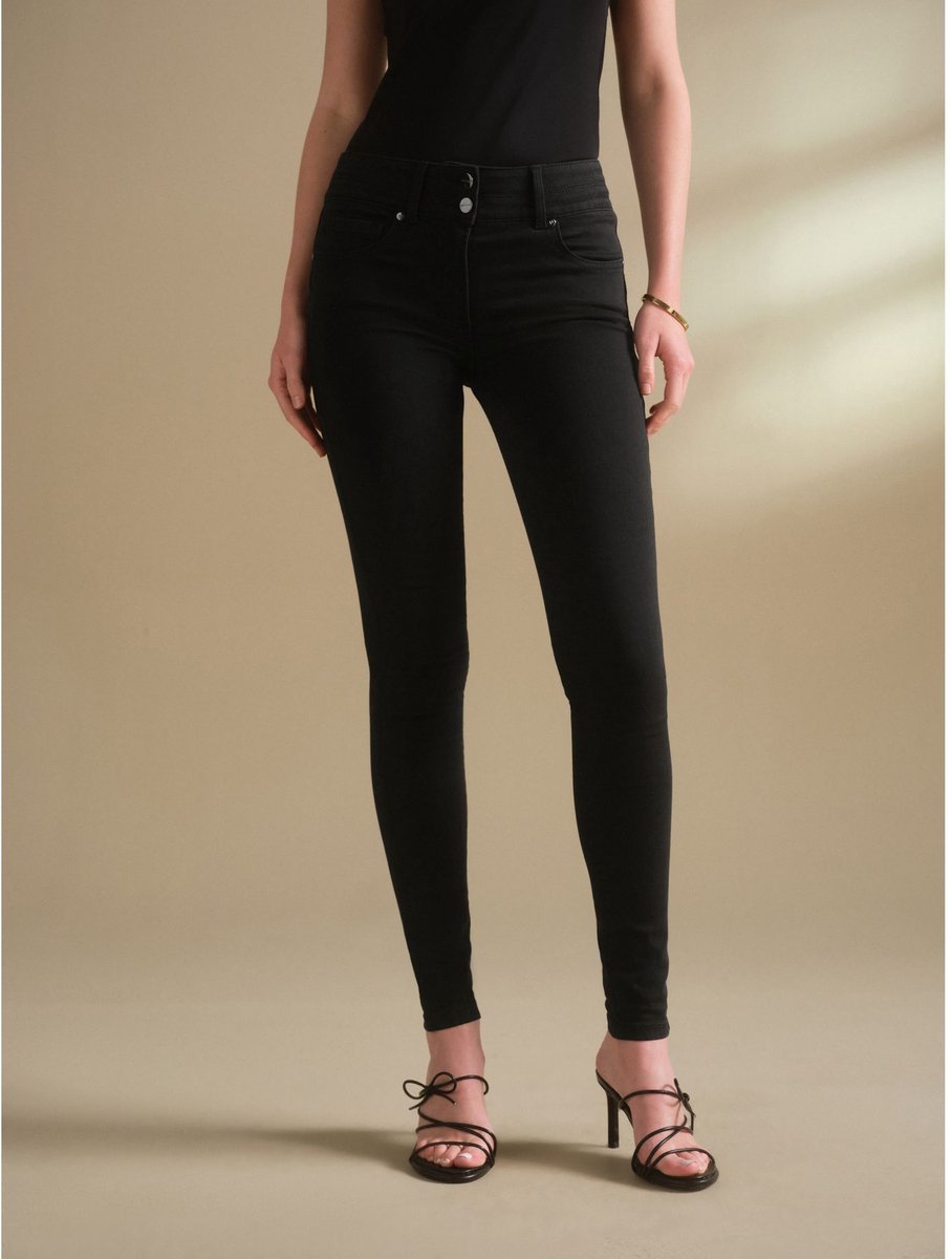 Next - Dames - Liftende, vormgevende jeans met skinny pasvorm - Zwart