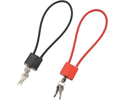 Verstelbare Kabelslot met Sleutel - 2 Stuks, Ideaal voor Fietsen, Poorten en Kasten, Diefstalbeveiliging met Flexibele Draad en Antiroest Coating