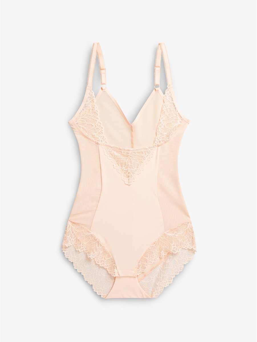 Next Dames - Wear Your Own Bra - Vormgevende body met sterke buikcorrectie - Huidkleur Pastel Rose Nude