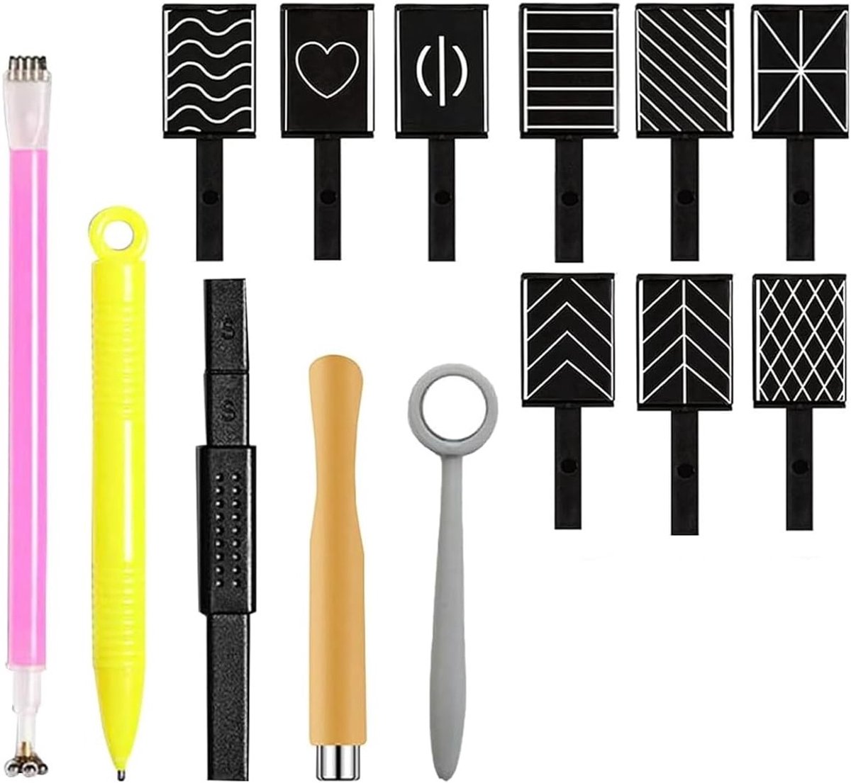 Complete Set van 14 Nagelkunst Gereedschappen voor 3D Cat Eye Effect met Magnetische Pen en Sticks - Perfect voor Gel Poeder en Nagellak