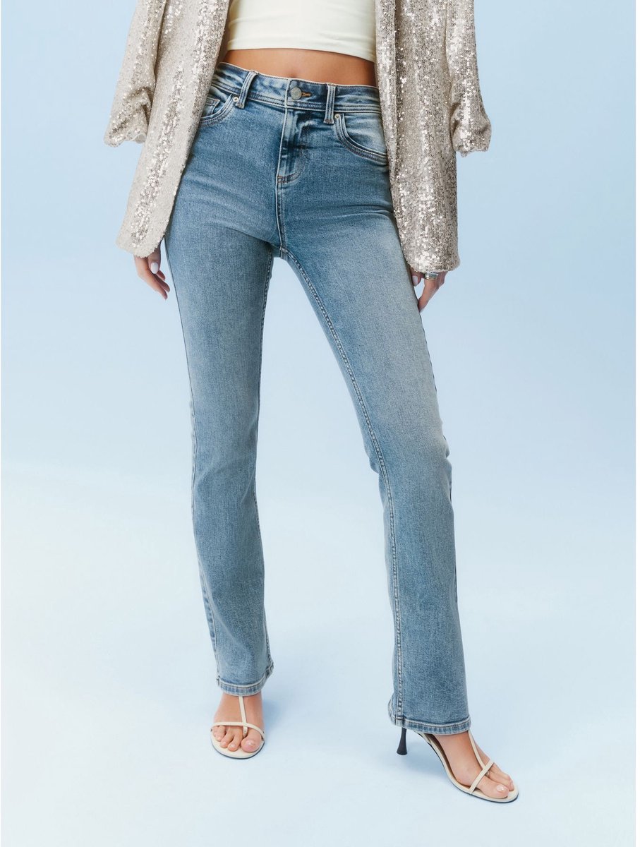 Next - Dames - Superzachte bootcut-jeans - Blauw