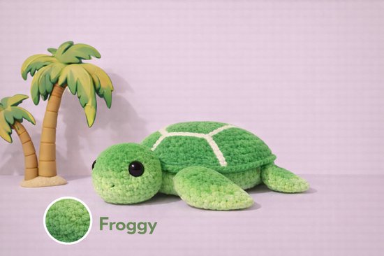 Zazu Zeeschildpad haakpakket - 407 Froggy - compleet pakket - big darling monochrome - Scheepjes