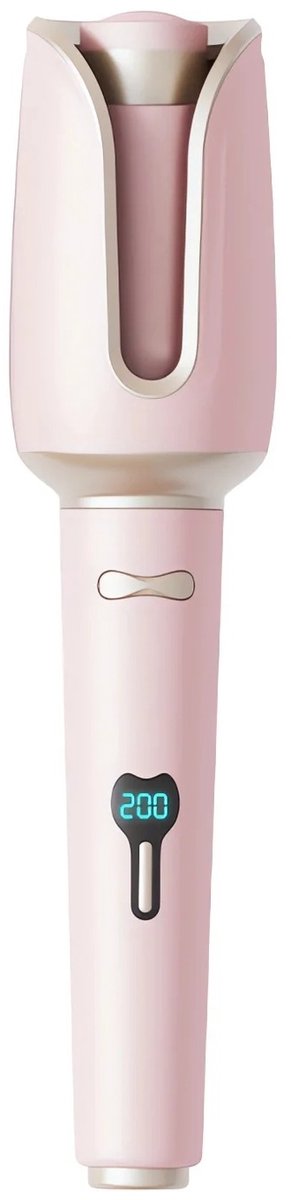 Automatische krultang - keramische coating - meerdere temperatuurstanden - roze