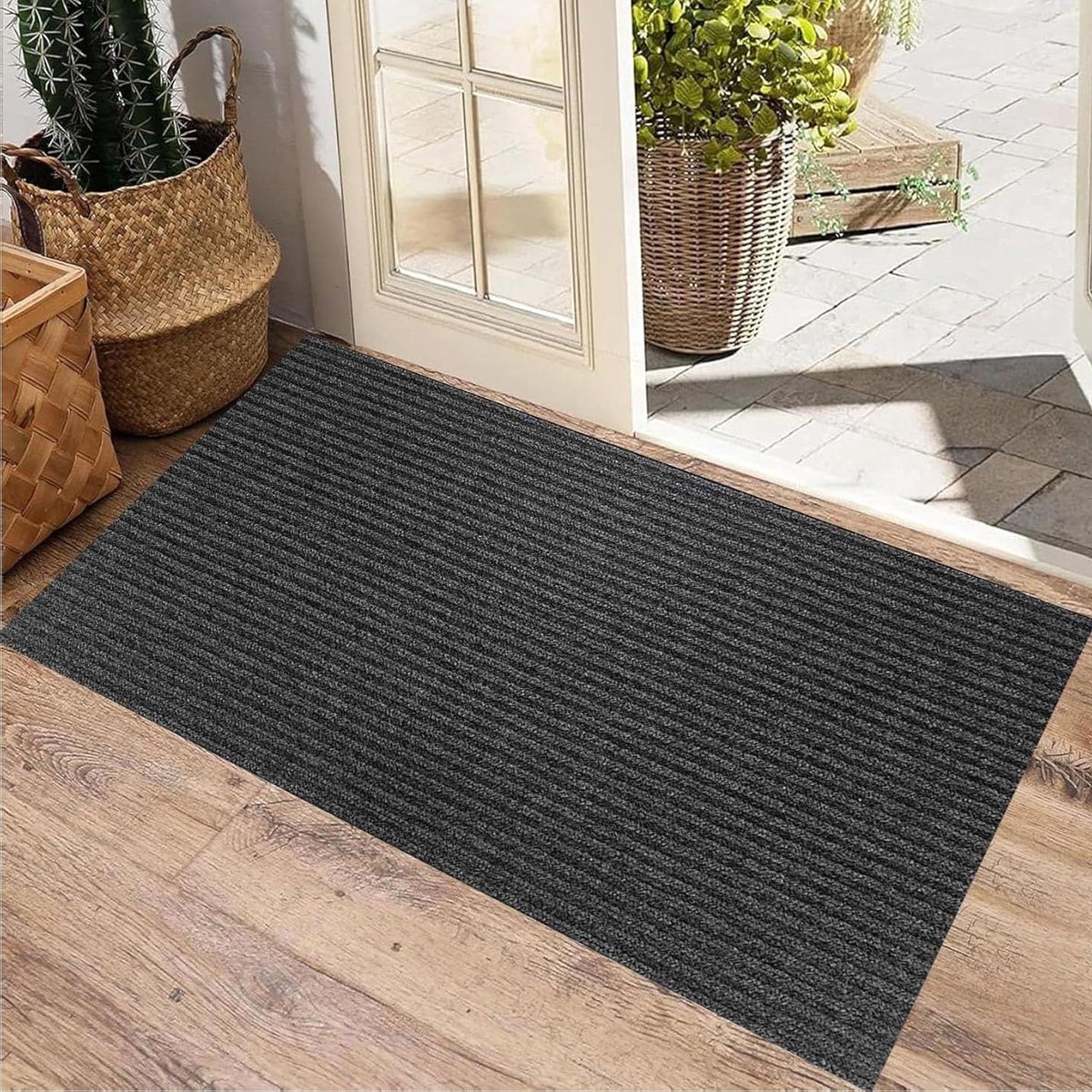 Deurmat Binnen - Voordeurmat Keukenmat - Vuil Vangen - Antislip Robuust Ontwerp - 62x80 cm