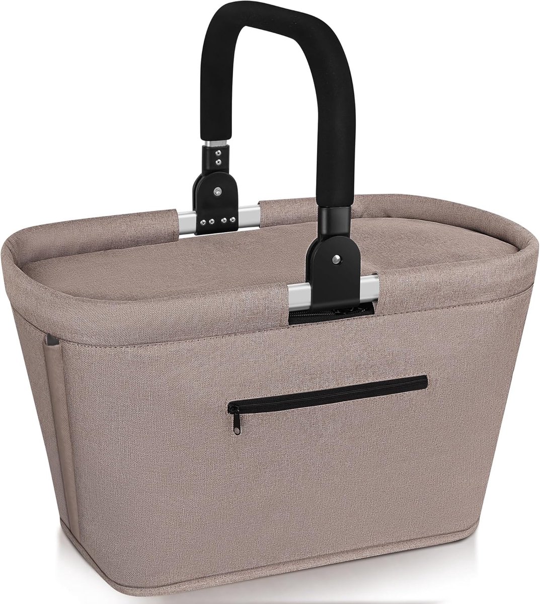 Picknickmand met Isolatie - Picknick Mandje - Boodschappenmand - Fruitmand - Winkelmand - Oxford-Polyester - Kaki - 35L - van Imperatoris