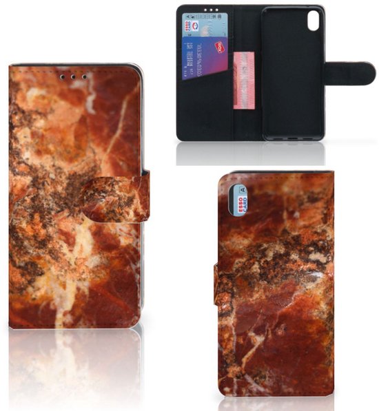 Coque Téléphone Xiaomi Redmi 7A Coque avec pour Brown Marbre