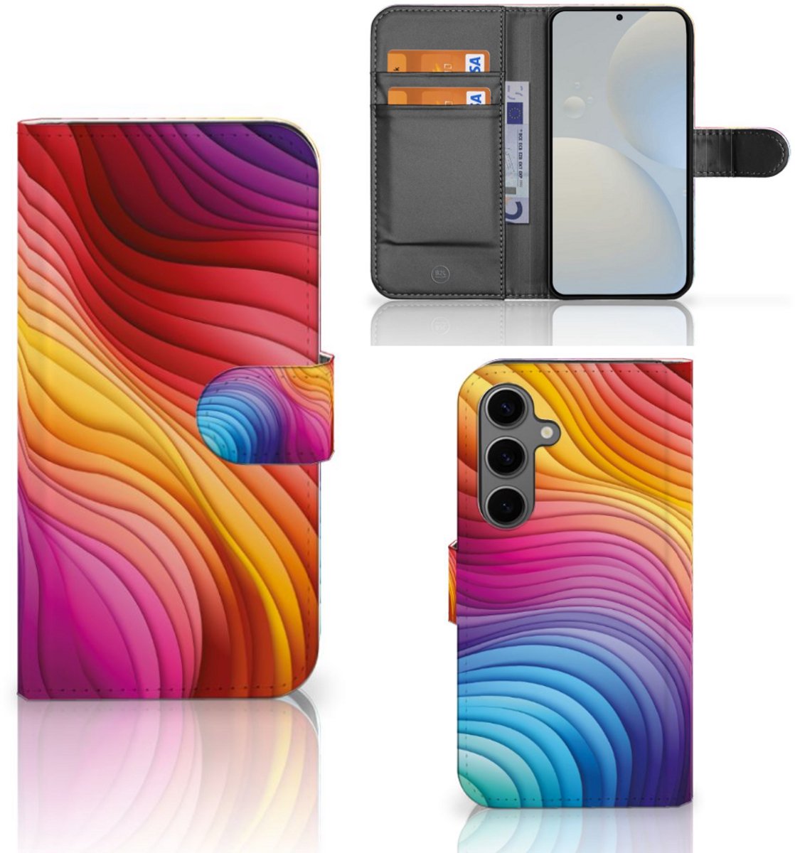 Book Case voor Samsung Galaxy S25 Regenboog